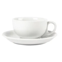 Soucoupes pour tasses à cappuccino blanches Olympia - Lot de 12