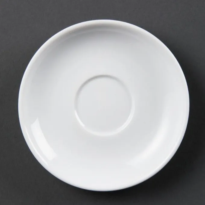 Soucoupes pour tasses à espresso blanches Olympia - Lot de 12