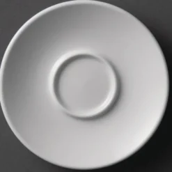 Soucoupes pour tasses à expresso blanches 120mm Olympia - Lot de 12