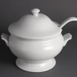 Soupière et Louche en Porcelaine - Olympia