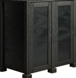 Station de Tri Sélectif en Matière Recyclée - 2 Flux - Noir Carbone - Probbax