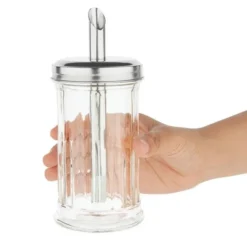 Sucrier Doseur Professionnel en Inox et Verre - Bec de 19 mm - Olympia