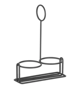 Support à condiments noir 135x65x(H)200 mm - Hendi