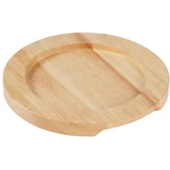 Support en Bois Clair pour Plat Rond en Fonte avec Oreilles GJ554 - Olympia