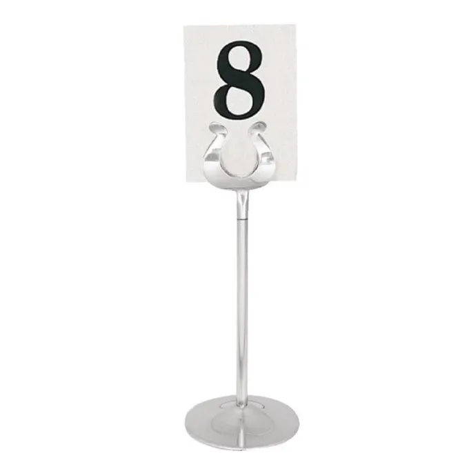 Support inox pour numéro de table - Olympia - 100 mm