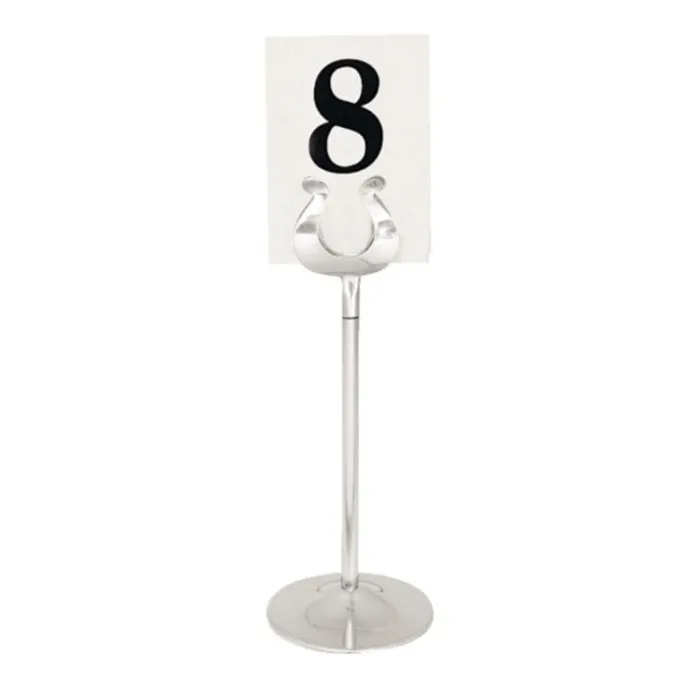 Support inox pour numéro de table - Olympia - 205 mm
