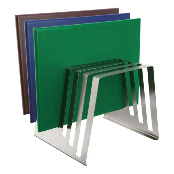 Support inox simple pour 6 planches à découper de 15 mm - Hygiplas