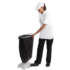 Support pour Sac Poubelle en Acier Blanc - Jantex