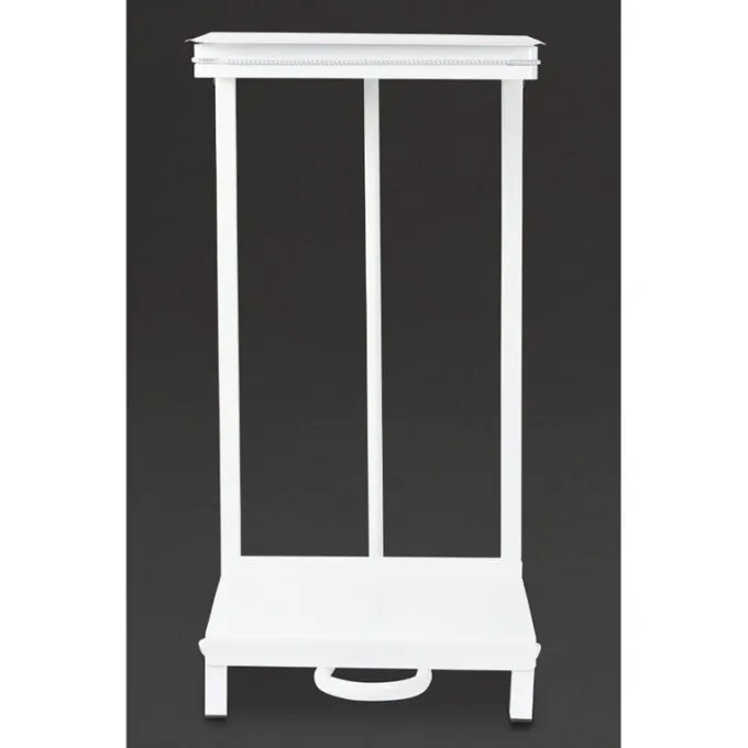 Support pour Sac Poubelle en Acier Blanc - Jantex