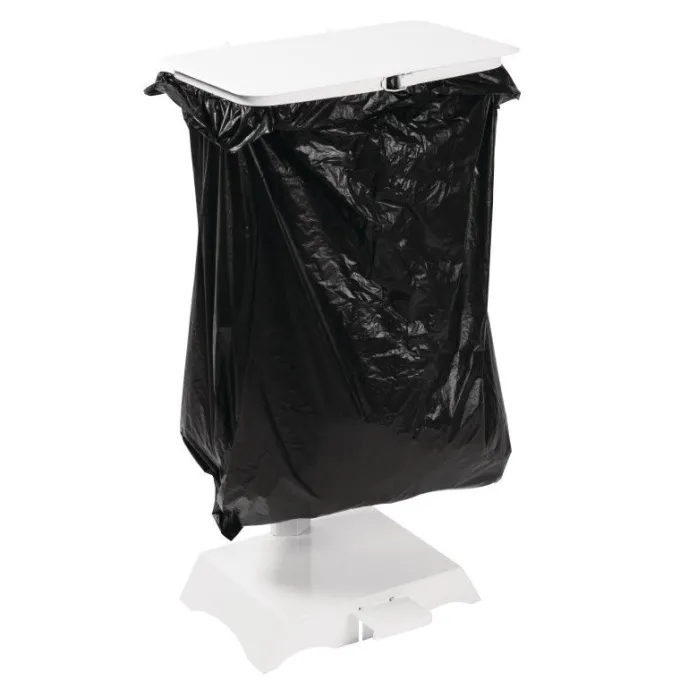Support pour Sac Poubelle en Acier Blanc - Jantex