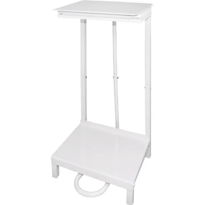 Support pour Sac Poubelle en Acier Blanc - Jantex