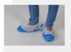 Sur-Chaussure blanche Semelle Bleu - Lot de 4 Colis de 300 - Mediprotec Promosac