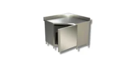 Table armoire d'angle avec dosseret profondeur 600 - Ristopro