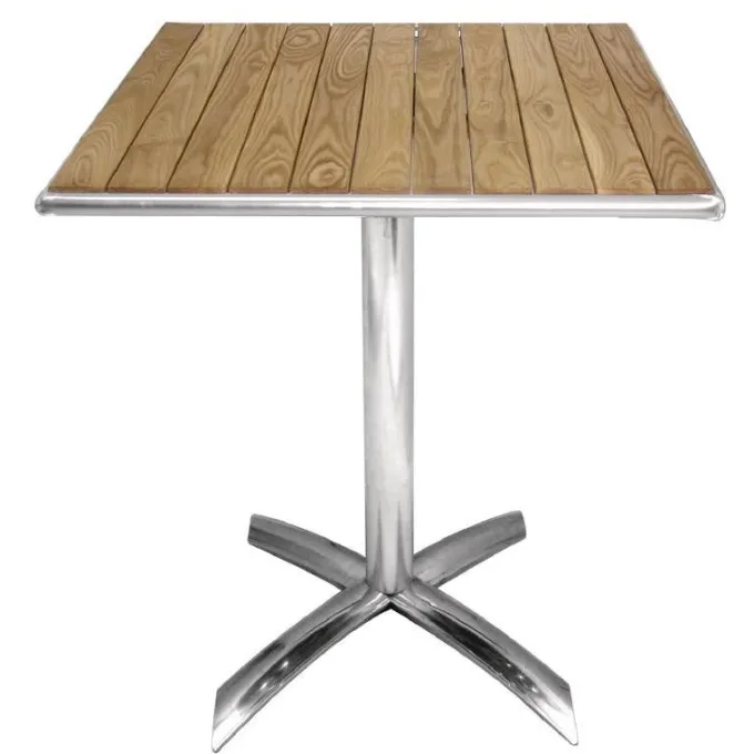 Table Bistro Carrée Plateau Basculant Frêne 60 cm - Bolero