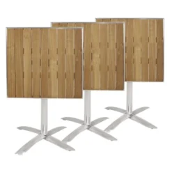 Table Bistro Carrée Plateau Basculant Frêne 60 cm - Bolero