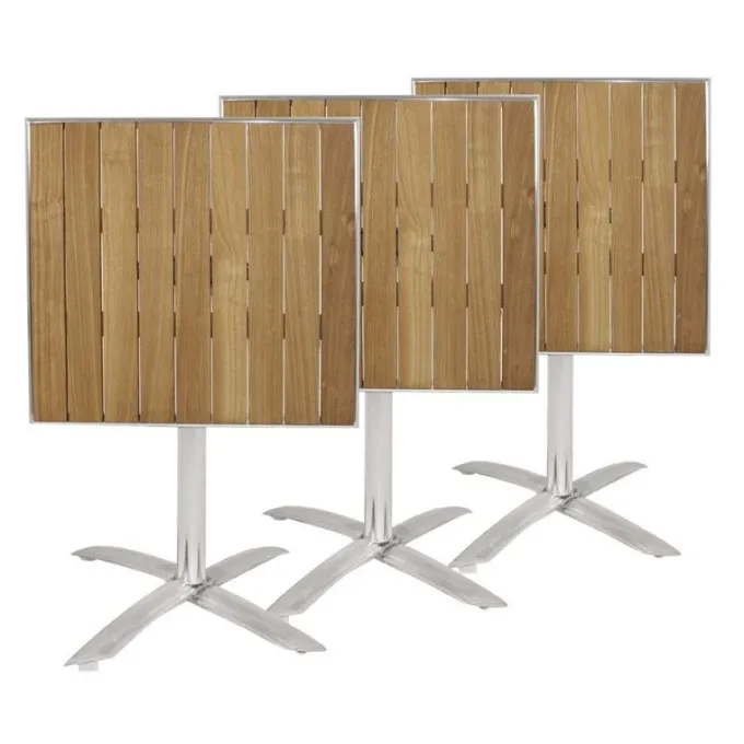 Table Bistro Carrée Plateau Basculant Frêne 60 cm - Bolero