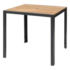 Table Carrée - Acier & Acacia - 800 mm - Bolero