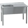 Table de lavage 120x60x90 - 1x évier 50x40x30 égouttoir droit MSJOP 6012 - Redfox