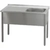Table de lavage 160x60x90 - 1x évier 50x40x30 égouttoir gauche MSJOL 6016 - Redfox
