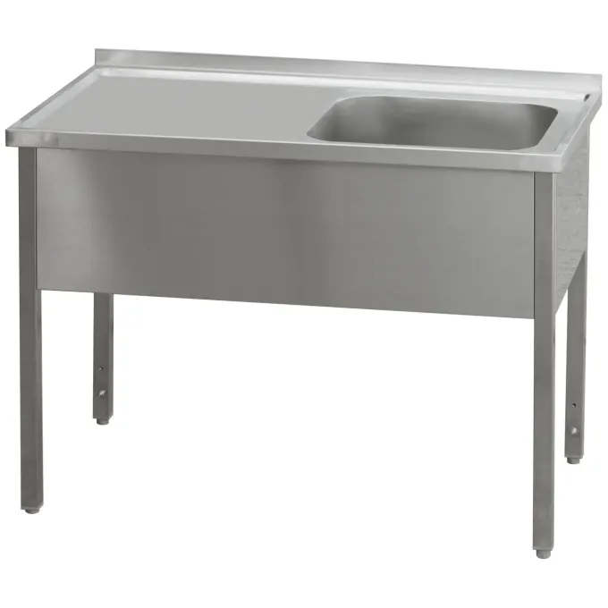 Table de lavage 180x70x90 - 1x évier 50x40x30 égouttoir gauche MSJOL 7018 - Redfox
