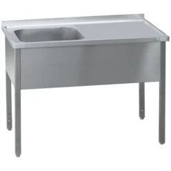 Table de lavage 180x70x90 - 1x évier 50x40x30 égouttoir droit MSJOP 7018 - Redfox