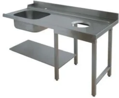 Table d'Entrée à Gauche avec Evier et Vide Ordure - L 1500 mm - Elettrobar