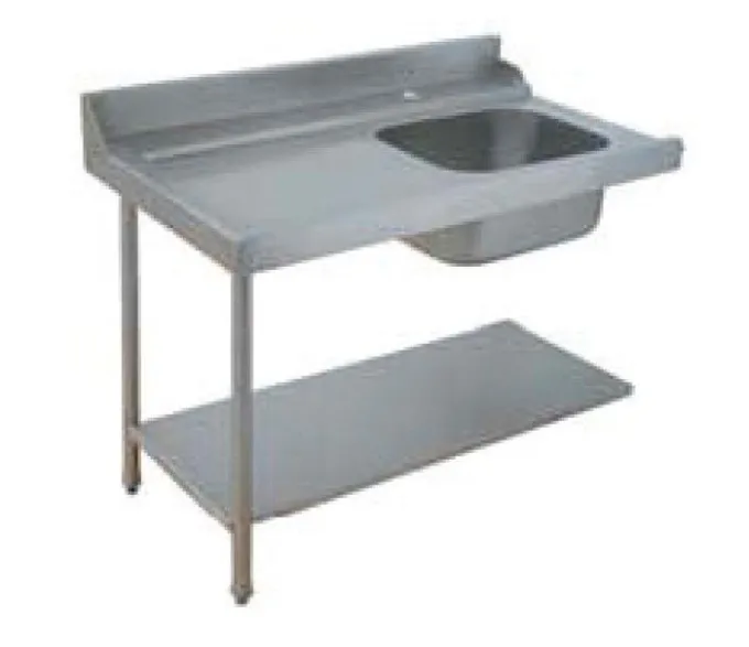 Table de Prélavage Lave-Vaisselle à Capot - Accrochage à Gauche - L 700 mm - Elettrobar