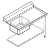 Table de Prélavage Lave-Vaisselle à Capot - Accrochage à Droite - L 1200 mm - Elettrobar
