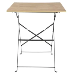 Table de Terrasse Carrée Effet Bois - Bolero