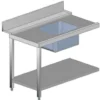 Table Entrée Gauche 150 cm avec Evier et Trou Vide Déchets - AFI Collin Lucy