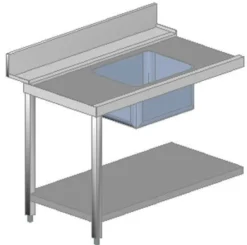 Table Entrée Gauche 150 cm avec Evier et Trou Vide Déchets - AFI Collin Lucy
