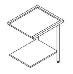 Table entrée/sortie pour machine à panier 500 x 500 ou 600 x 500