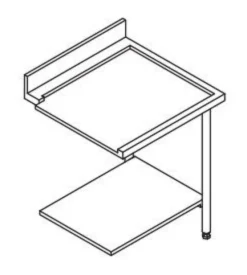 Table entrée/sortie pour machines à paniers 50 x 50 cm ou 60 x 50 cm
