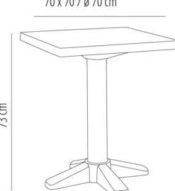 Table ESCULAPI 70x70 Blanche - RESOL