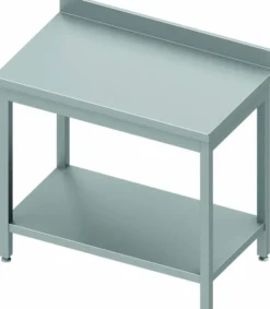 Table Inox avec Etagère & Dosseret - Gamme 600 - Stalgast