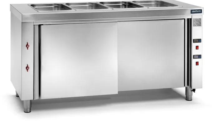 Table Inox Bain-Marie - 3 Bacs GN 1/1 - Gamme 700 - Réserve Chaude - Distform