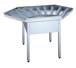 Table Inox de Service d'Angle à Rouleaux - 1050x1050x850mm - Distform