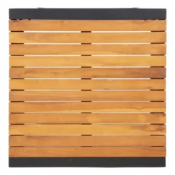 Table Mange-Debout Carré en Acier et Acacia - H1000 mm - Bolero