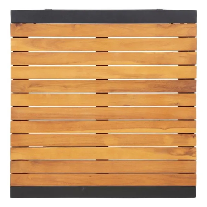 Table Mange-Debout Carré en Acier et Acacia - H1000 mm - Bolero