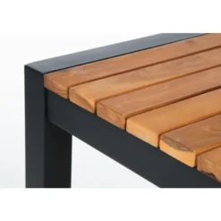 Table Mange-Debout Carré en Acier et Acacia - H1000 mm - Bolero