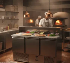 Table à Pizza 3 Portes - Dessus Granit - 410 L - Sofraca