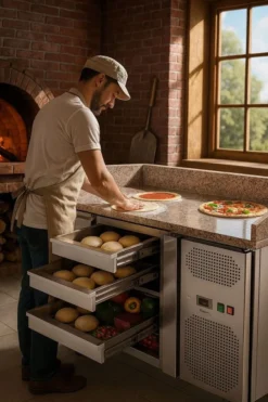 Table à pizza réfrigérée granit G-S7T2 / -2 °C à 8 °C - Bartscher