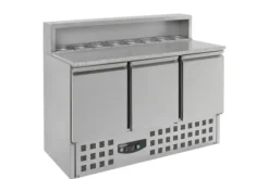 Table Pizza Réfrigérée 3 portes pour 8 GN 1/6 - Combisteel