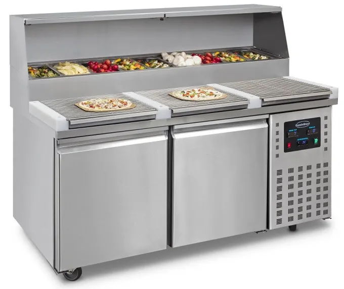 Table Pizza Réfrigérée Professionnelle - 2 Portes - Combisteel