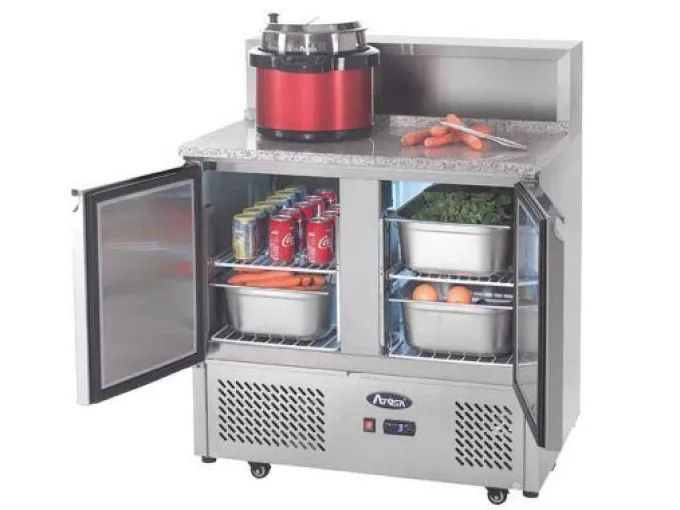 Table Pizza Réfrigérée - Saladette intégrée 5 bacs GN 1/6 - Atosa