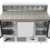 Table Pizza Réfrigérée tout Inox - 7 bacs GN 1/6 - Atosa
