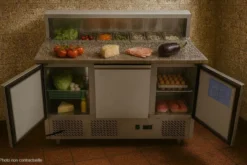 Table Pizza Réfrigérée tout Inox - 7 bacs GN 1/6 - Atosa