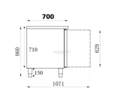 Table réfrigérée négative GN1/1 - 3 portes - Combisteel