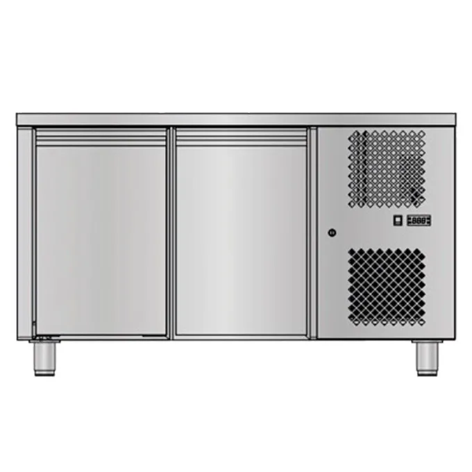 Table Réfrigérée Négative 2 Portes - Sans Dosseret - 210 L - Sofraca