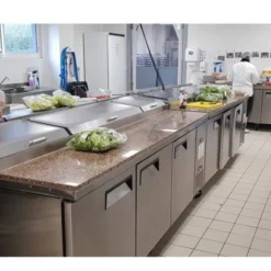 Table Réfrigérée à Pizzas Inox 1 Porte pour 6 Bacs GN 1/3 - Atosa